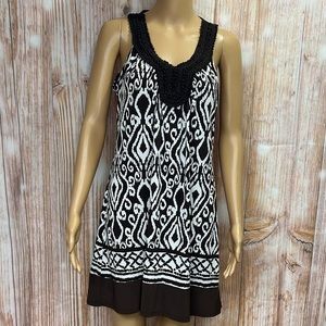 Wrapper Print Shift Dress‎